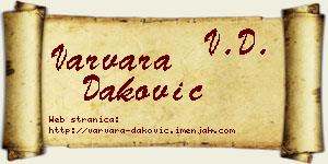 Varvara Daković vizit kartica